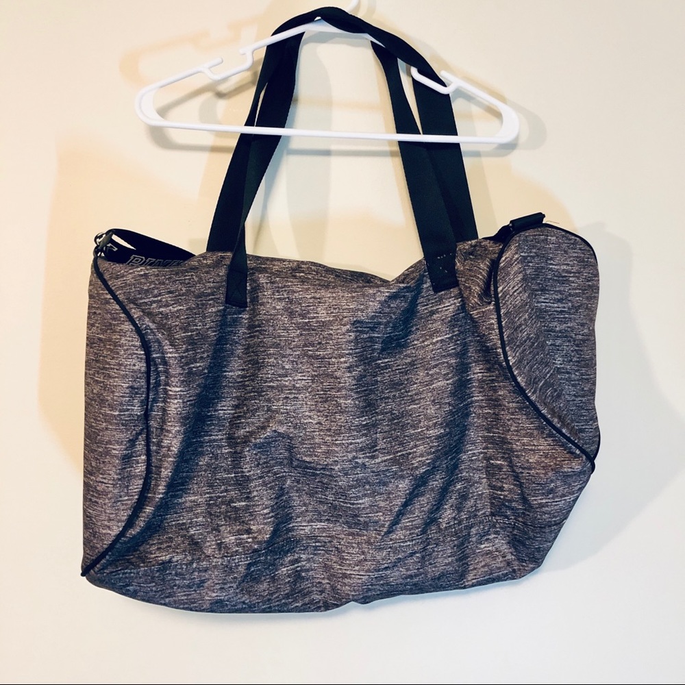 Sold! PINK Gray & Black Large Duffle Bag - Picture 3 of 5